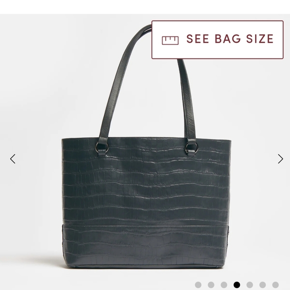 NWT, HAMMITT ANDERSON LARGE TOTE IN BLACK CROCODILE & GUNMETAL HARDWARE - Picture 4 of 16